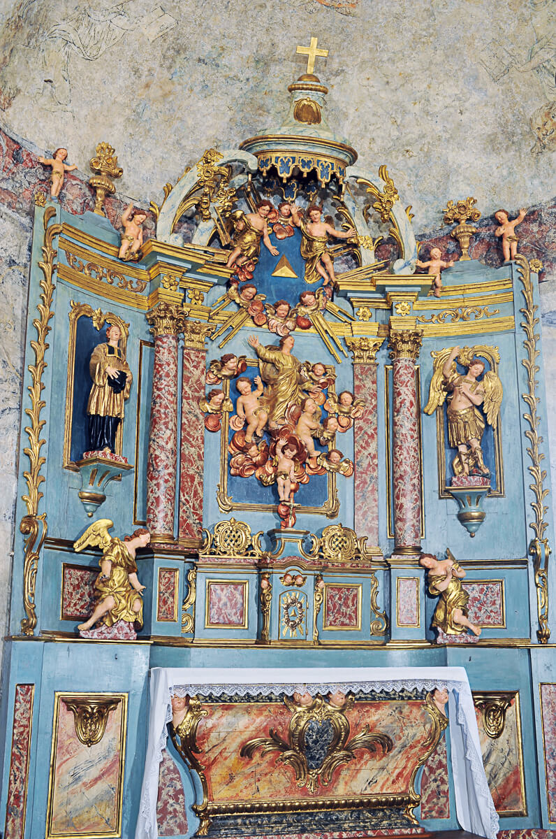 Retable baroque - église d'Aulon